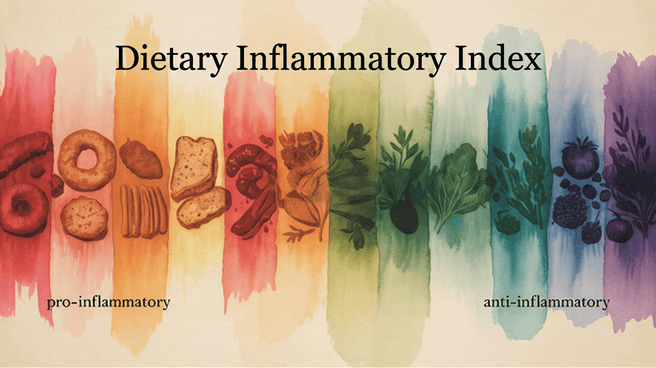 Color chart showing anti-inflammatory and pro-inflammatory foods for diet planning.